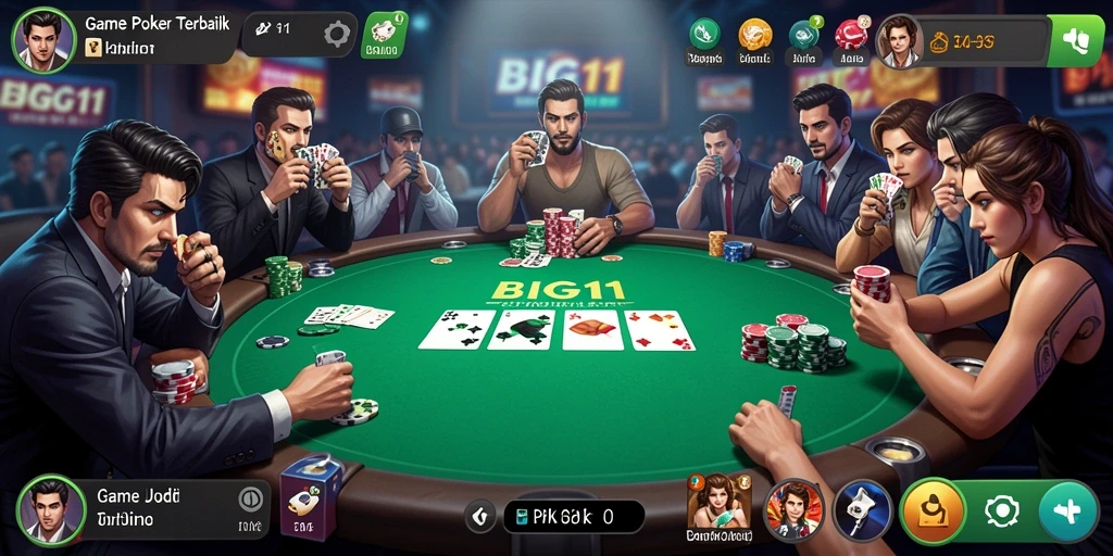Screenshot gameplay BIG11 yang menarik dan penuh aksi poker.