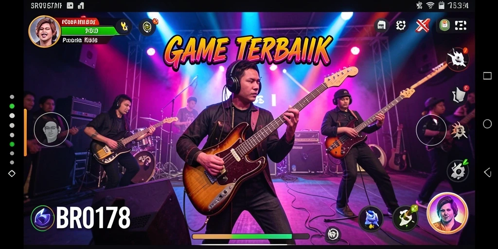 Tampilan gameplay BRO178 yang seru dengan musik favorit.