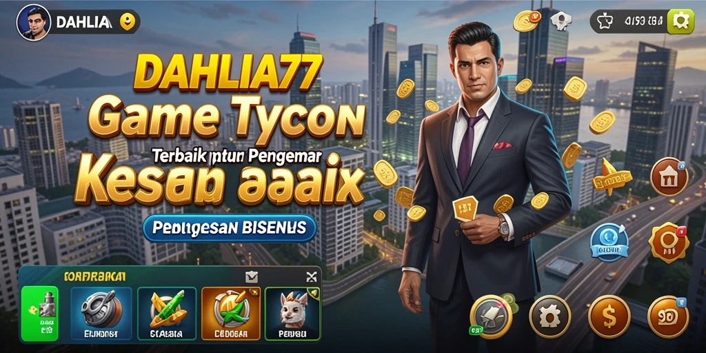 Tangkapan layar menunjukkan berbagai aspek gameplay dalam DAHLIA77.