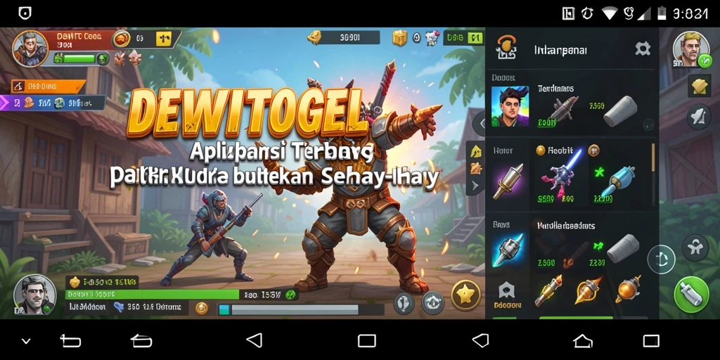 Tampilan antarmuka DEWITOGEL yang sederhana dan informatif.