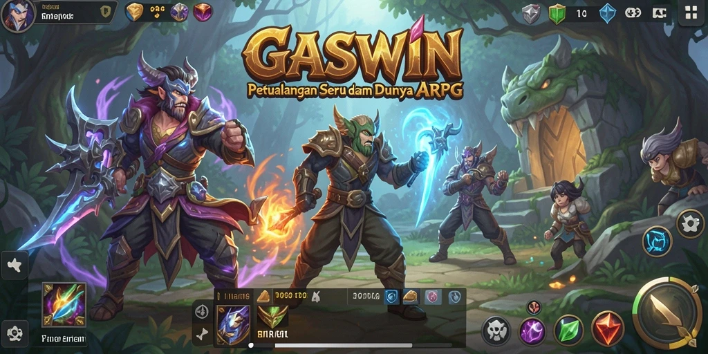 Tampilan gameplay GASWIN yang mendebarkan dalam dunia ARPG.
