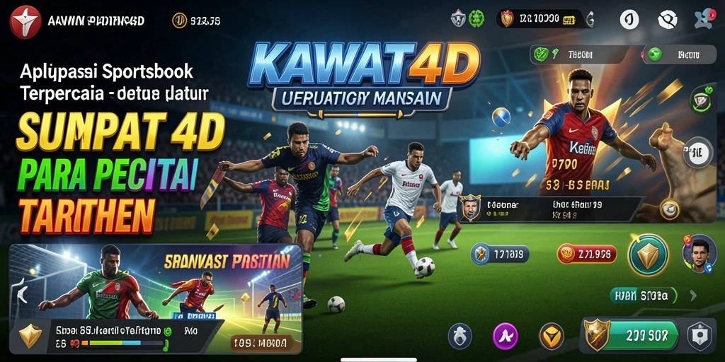Tampilan antarmuka KAWAT4D dengan fitur taruhan olahraga.