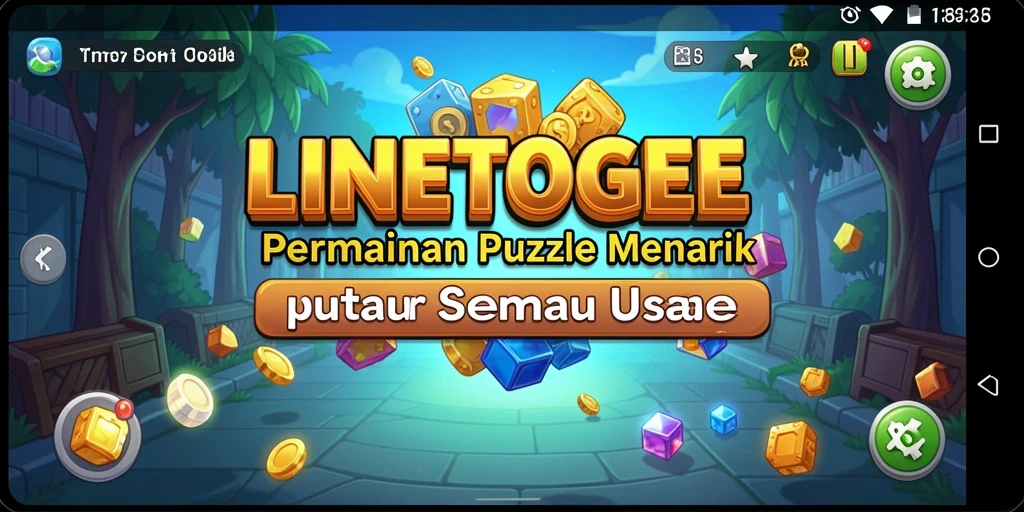Tampilan antarmuka menarik dari gameplay Puzzle LINETOGEL.