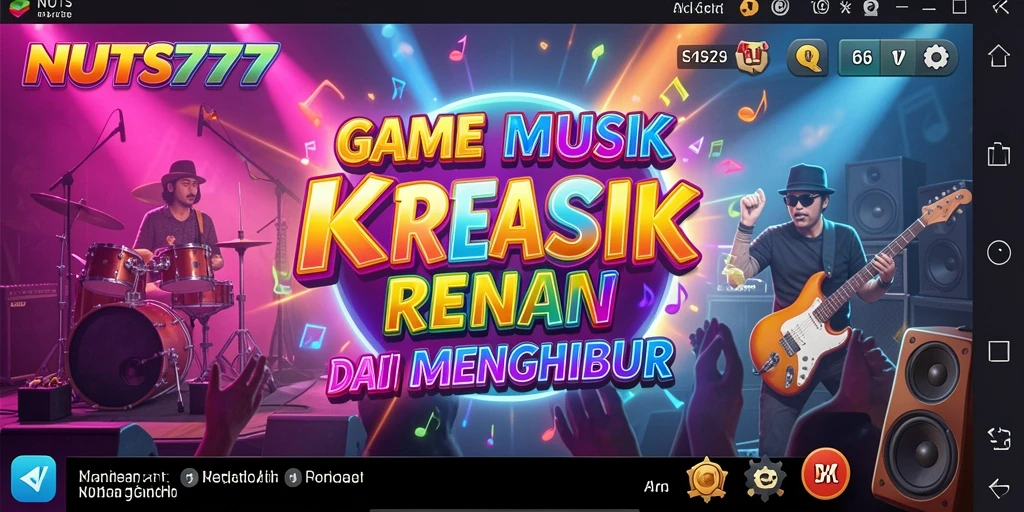 Tampilan gameplay NUTS777 yang seru dan interaktif saat bermain musik.
