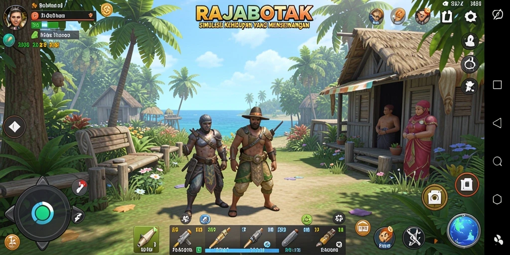 Tangkapan layar utama RAJABOTAK menampilkan gameplay yang menarik dan interaktif.
