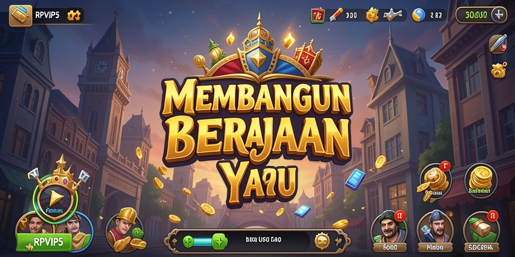 Tampilan screenshot utama RPVIP5 menampilkan aksi membangun bisnis Tycoon.