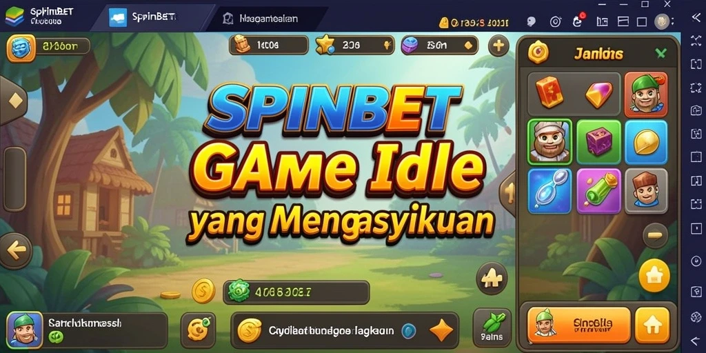Tampilan gameplay SPINBET yang menarik dengan elemen Idle.