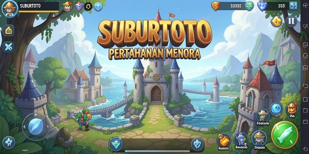 Tampilan gameplay menara pertahanan SUBURTOTO yang seru dan penuh strategi.