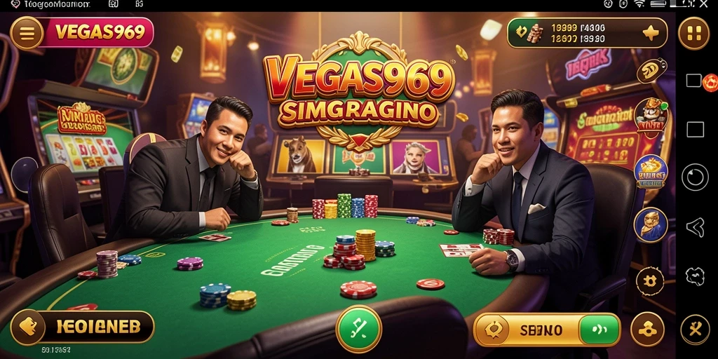 Tampilan grafis menarik dari gameplay kasino yang nyata.