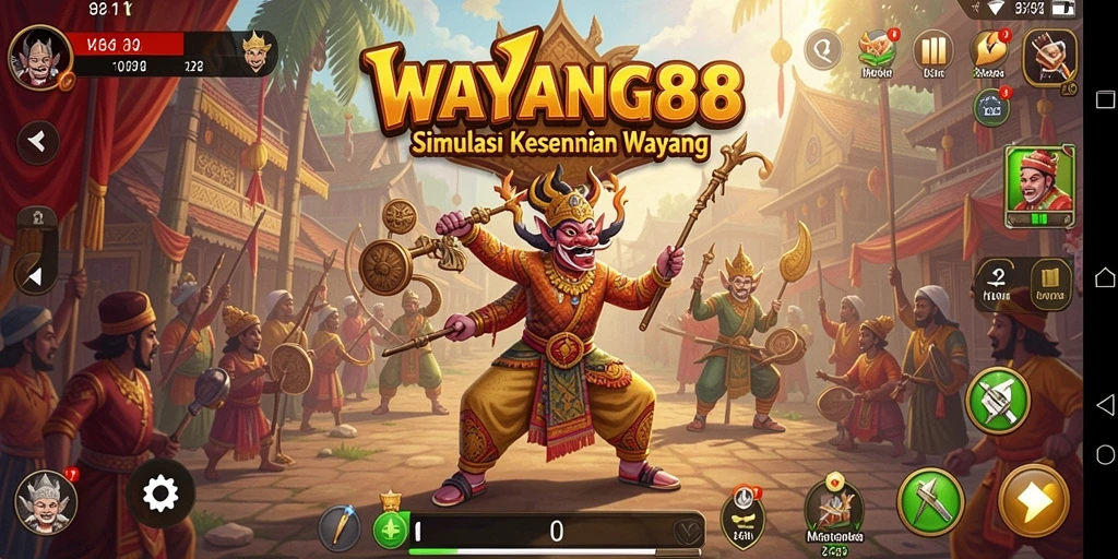 Tampilan menarik pertunjukan wayang dalam gameplay WAYANG88.